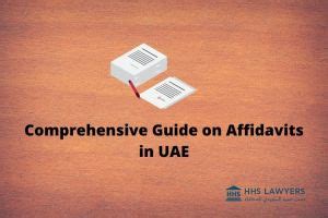 Drafting an Affidavit in the UAE: A Guide .